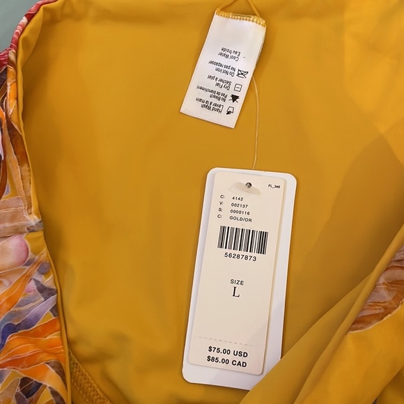 L Space for Anthropologie Bikini Bottom New Size Large Swimsuit Desert Palm NWT - Picture 9 of 13